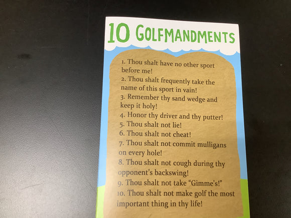 10 Golfmandments