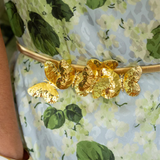 Butterfly Artisan Stretch Metal Belt w/ Metallic Gold Finish