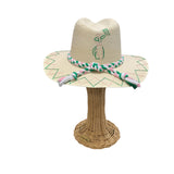 White Palm Hat with Golf Bag | Partee Pink/Green