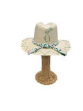 White Palm Hat with Golf Bag | Partee Pink/Green