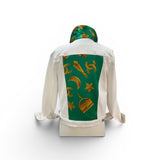 C Emerald city on White Denim Jacket | Medium