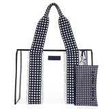 Jelly Tote with Phone Pouch | Navy Eyelet Gingham