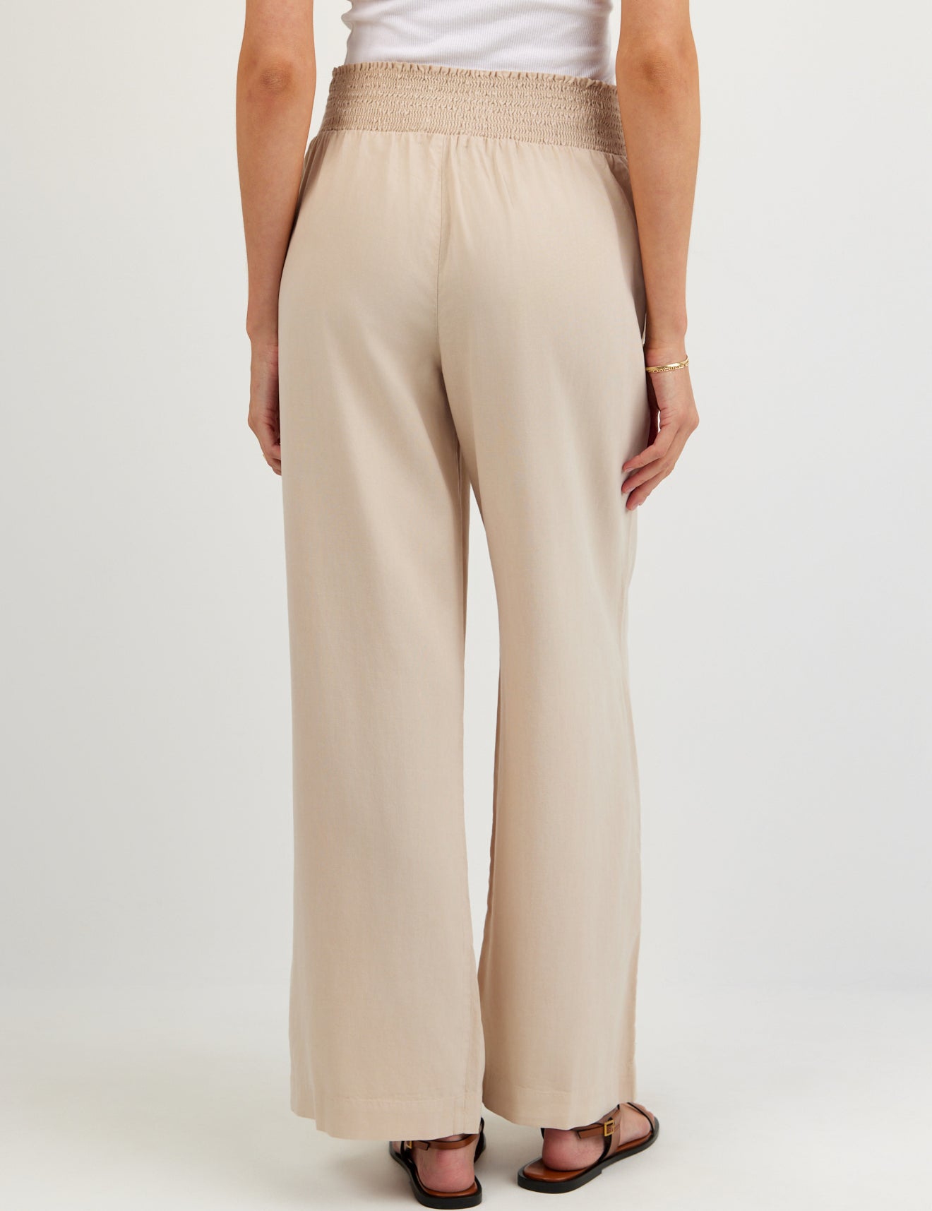 B3051-654-303 - SMOCKED WAIST WIDE LEG