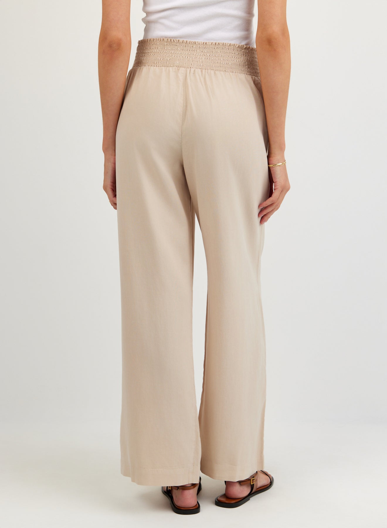 B3051-654-303 - SMOCKED WAIST WIDE LEG