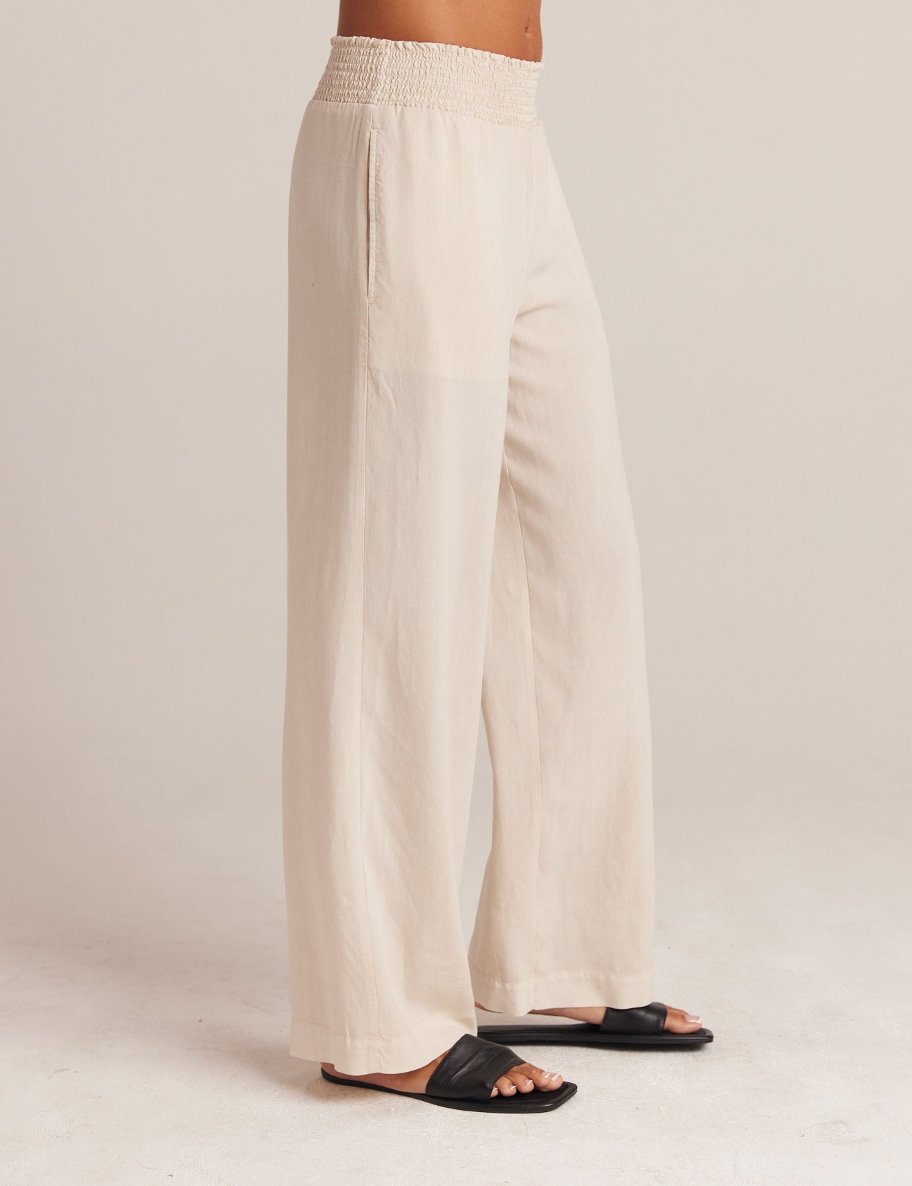 B3051-654-303 - SMOCKED WAIST WIDE LEG