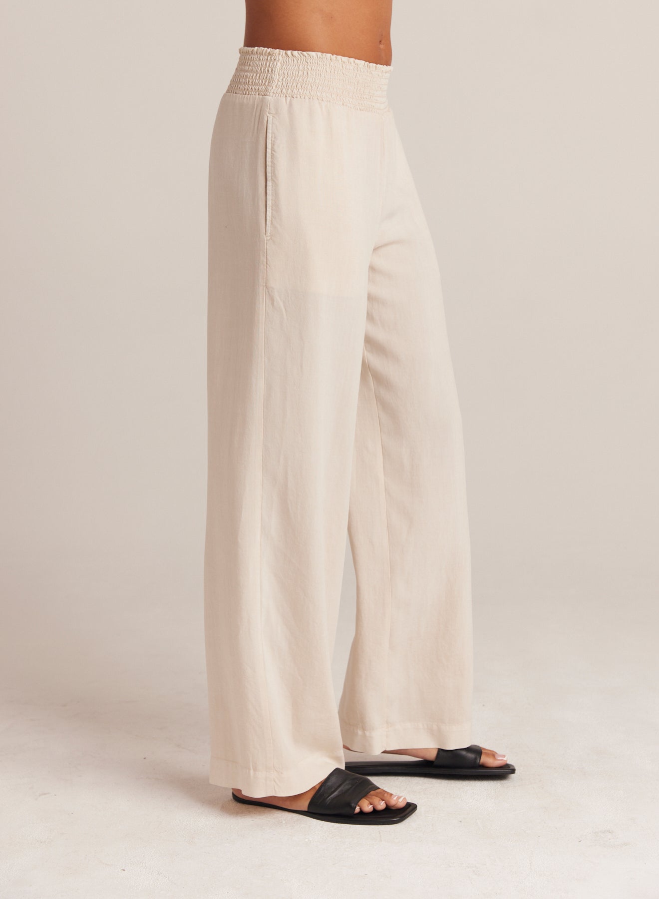 B3051-654-303 - SMOCKED WAIST WIDE LEG