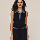 B20005-D36-302 - SLEEVELESS COLLAR TOP