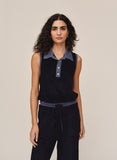 B20005-D36-302 - SLEEVELESS COLLAR TOP