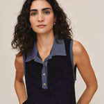 B20005-D36-302 - SLEEVELESS COLLAR TOP