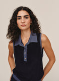 B20005-D36-302 - SLEEVELESS COLLAR TOP