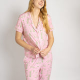 On Par Sleep Pants | Light Pink/Green