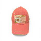 Distressed Designer Scarf Baseball Hat
