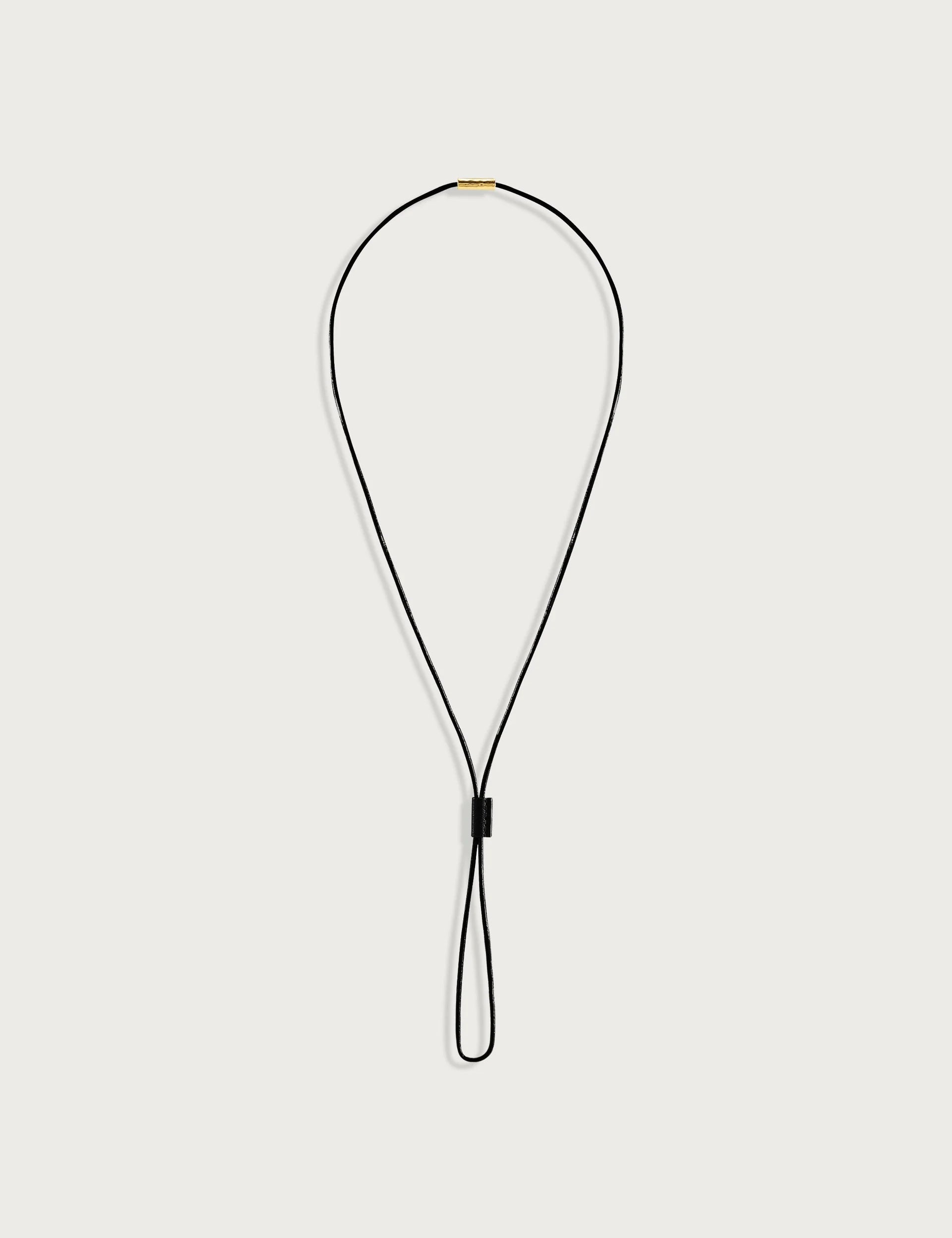 Cheval Leather Necklace | Gold