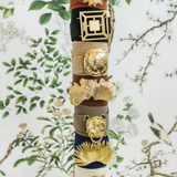 Turtle Shell Interchangeable Artisan Belt Buckle in Gold