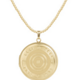 17" Choker Classic Gold 2mm Bead -Cherish Large Gold Locket