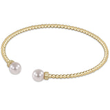 Classic Gold 2MM Bead Cuff Pearl
