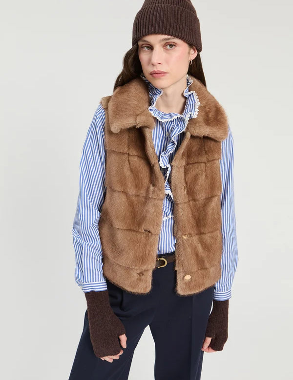 Camel Fur Vest_33764