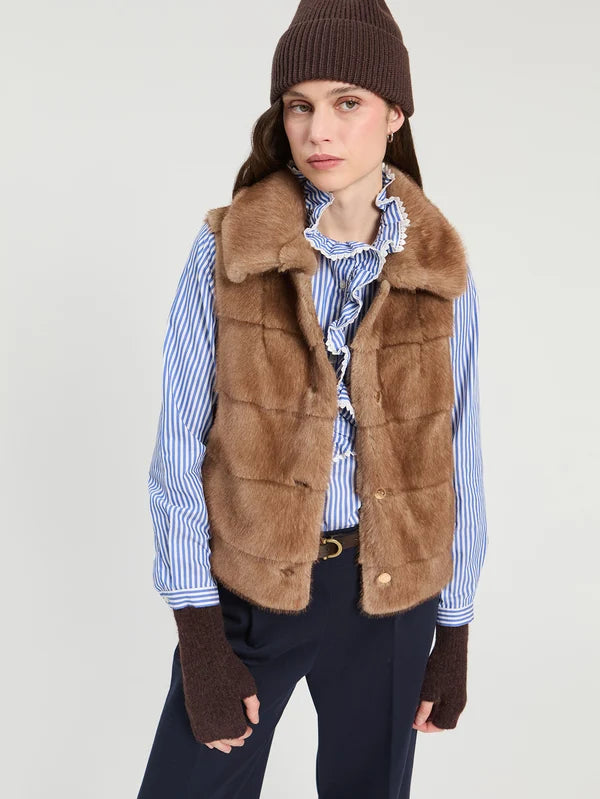 Camel Fur Vest_33764