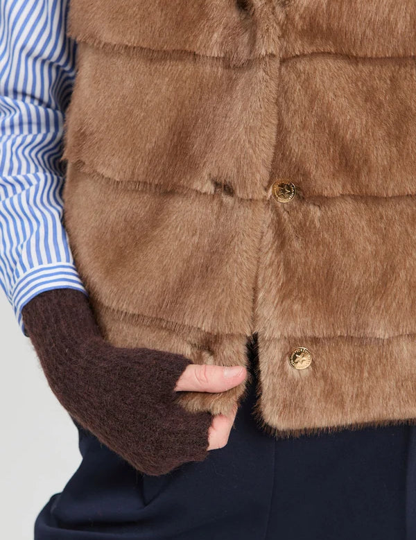 Camel Fur Vest_33764