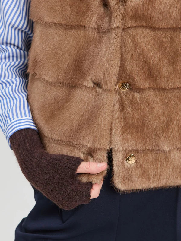 Camel Fur Vest_33764