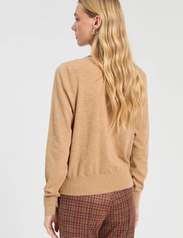 Black And Beige Bow Sweater_33977