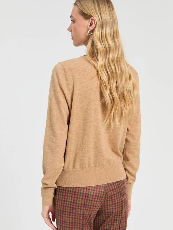 Black And Beige Bow Sweater_33977