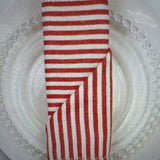 Madison Stripe Napkin Red/White