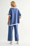Kiara Crepe Knit Pant | Blue