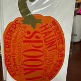 Halloween Card- Pumpkin with Words