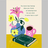 Books and Flowers Birthday Card