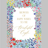 Showers of Happy Whishes Engagement Card