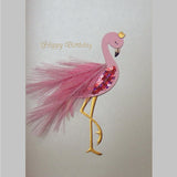 Happy Birthday Flamingo/Sequins