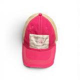 Distressed Designer Scarf Baseball Hat