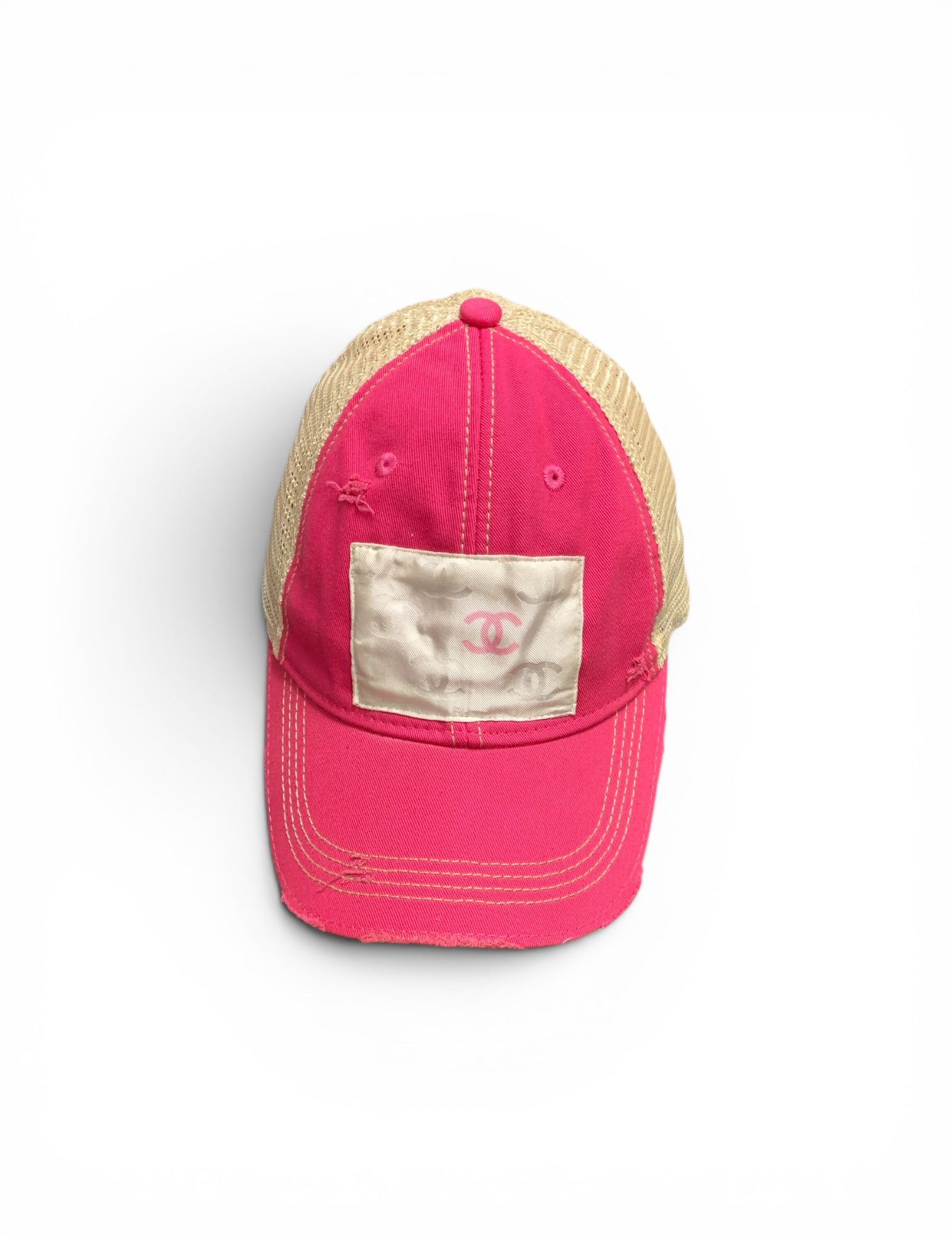 Distressed Designer Scarf Baseball Hat