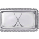 3905GC Golf Clubs Beaded Statement Tray