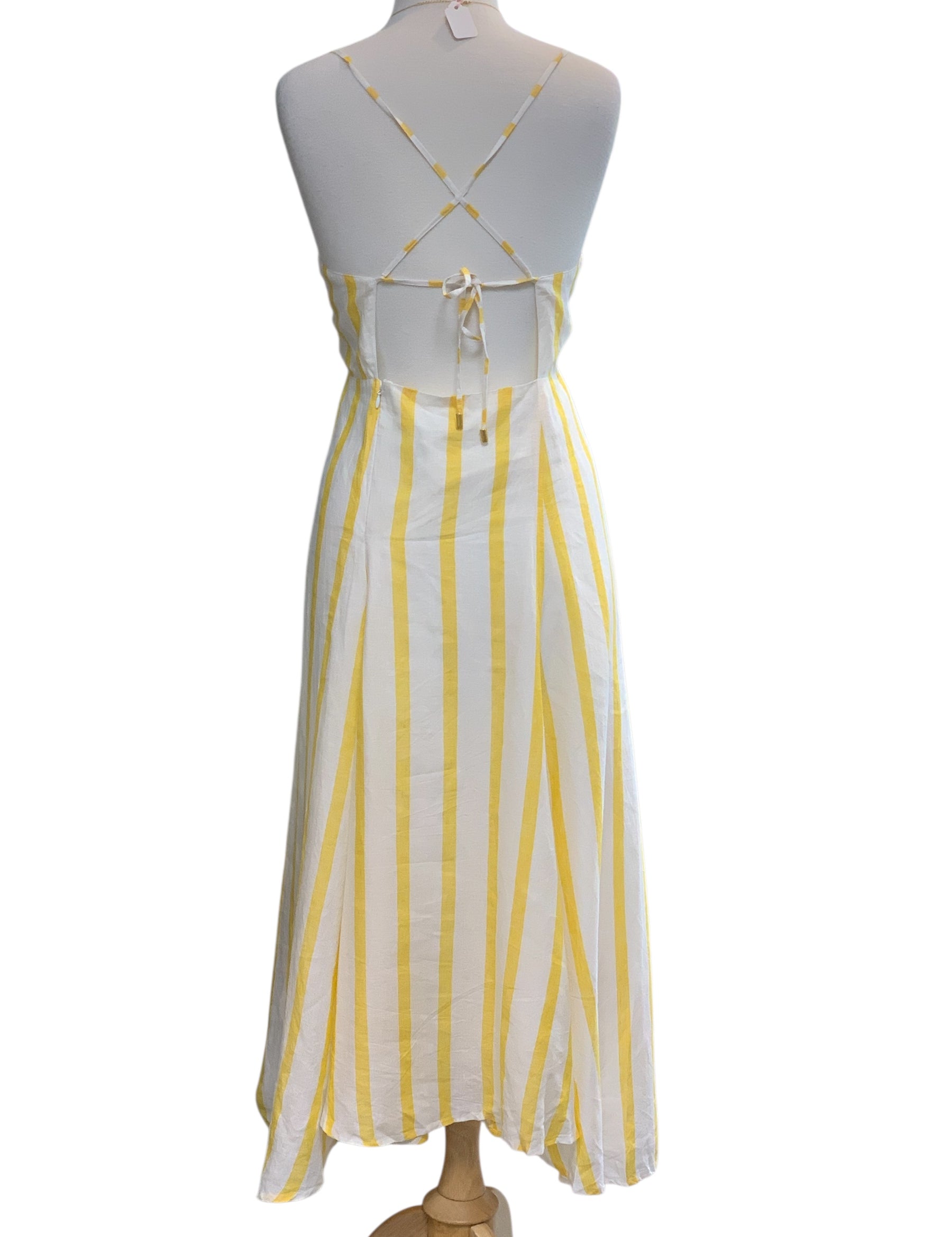Filomena Stripe Dress | Yellow