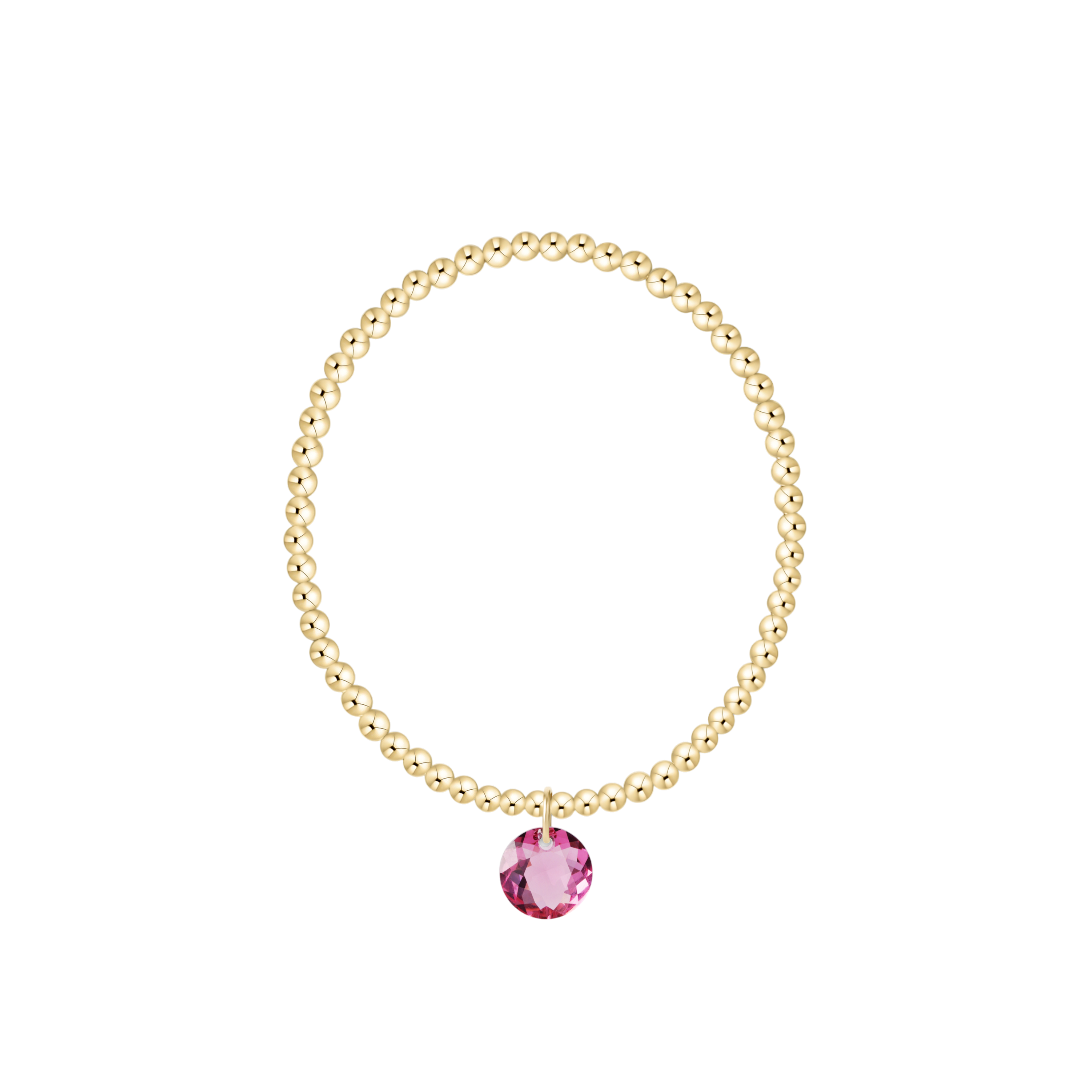 Classic Gold 2mm and 3mm Bracelet Reflection Small Charm