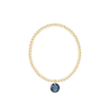 Classic Gold 2mm and 3mm Bracelet Reflection Small Charm
