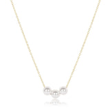 16" Necklace Gold- Joy Pearl