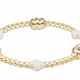 Signature Cross Off-White & Admire Gold 3mm Gold Bracelet