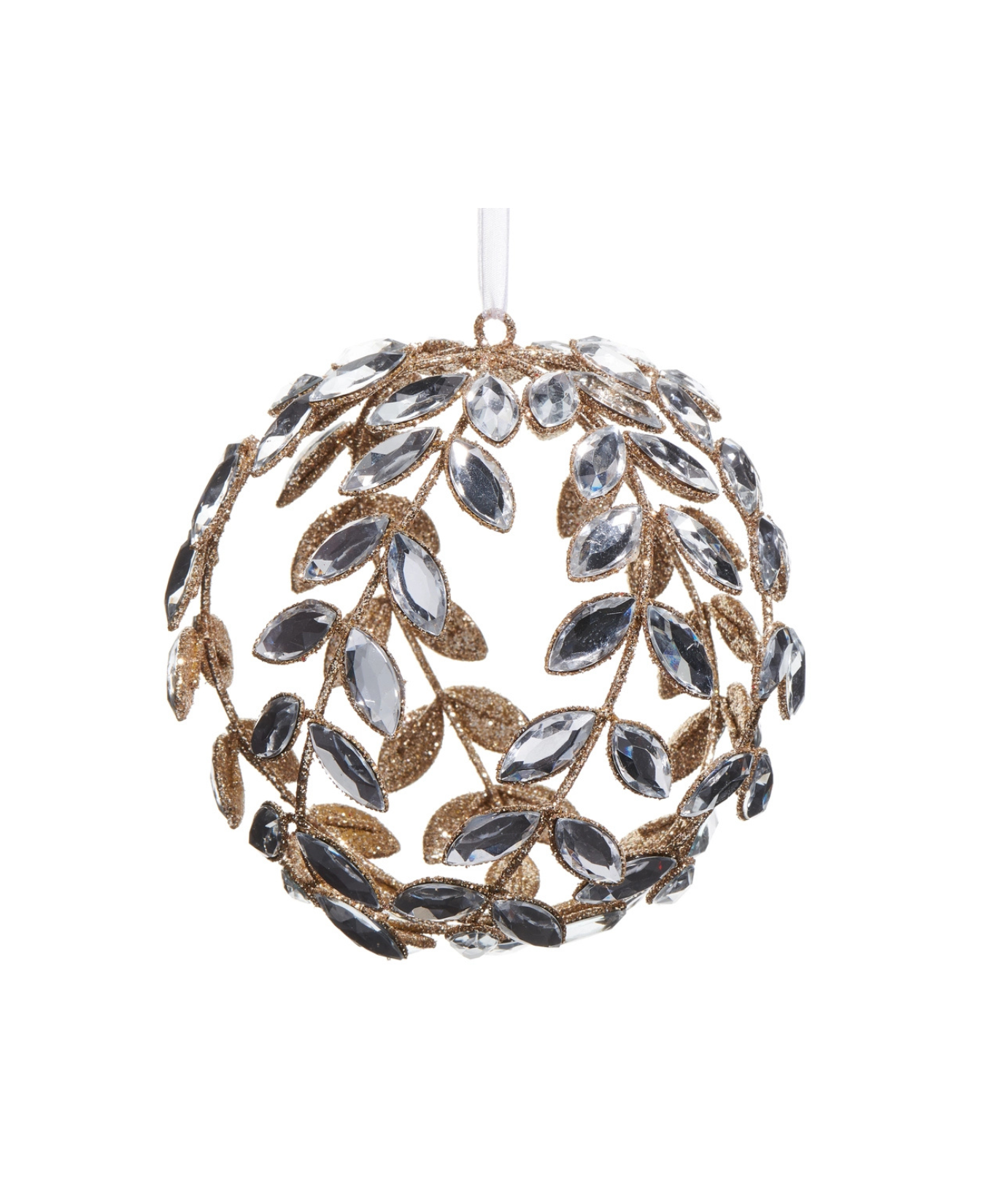 a gold and silver ornament with crystals