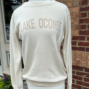 Lake Oconee Classic Crewneck Sweater Natural/Camel