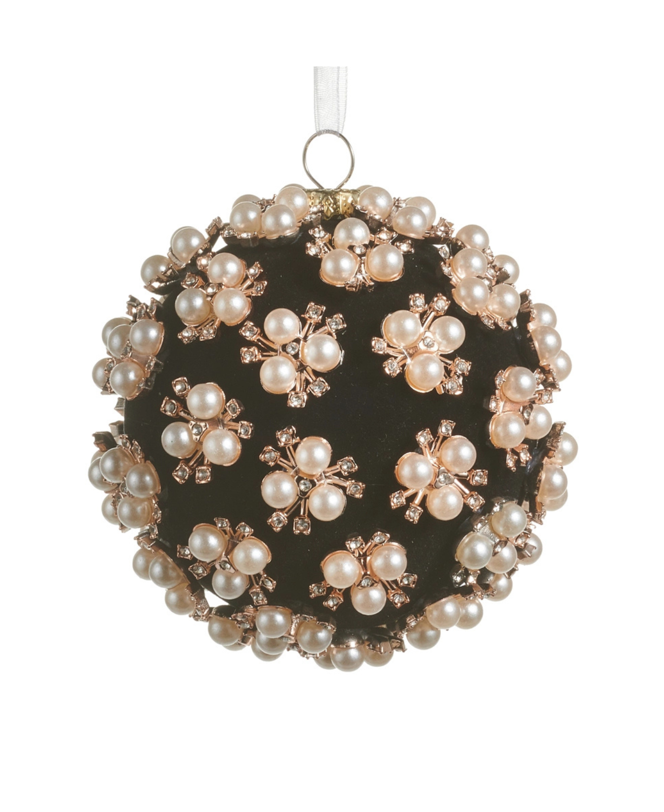 a black and gold christmas ornament