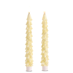 a pair of candles with a flame