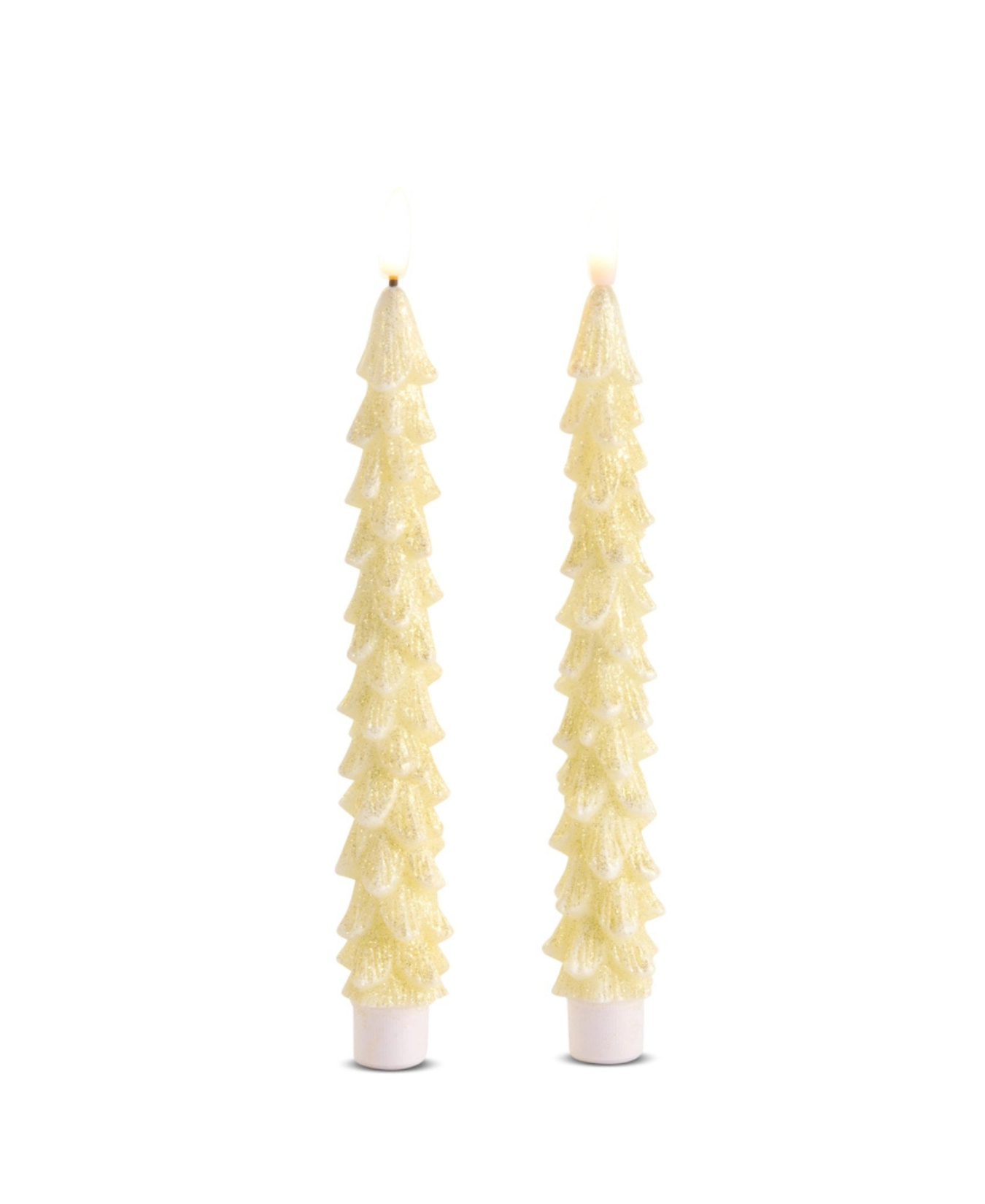 a pair of candles with a flame