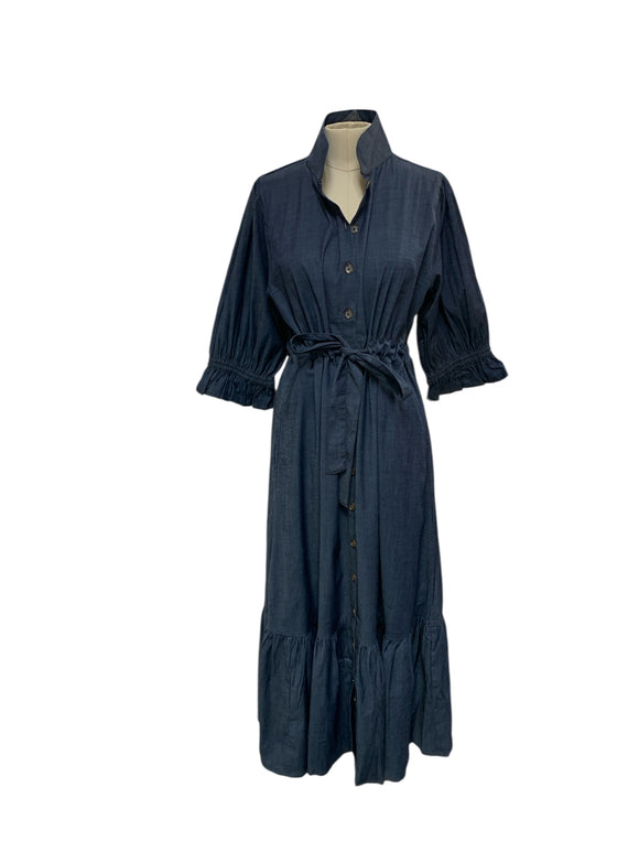 catherine denim dress H&M L.O.G.G. Short-Sleeve Denim Shirt Dress in Blue- Kate Middleton Dresses