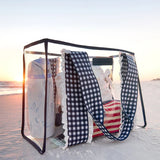 Jelly Tote with Phone Pouch | Navy Eyelet Gingham