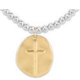 Extends Classic Mixed Metal 4mm Bracelet - Inspire Gold Disc