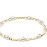 Classic Purpose Pattern 4mm Bead Bracelet - Pearl