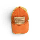 Distressed Designer Scarf Baseball Hat